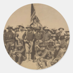 Adesivo Redondo Coronel Roosevelt e seu Rough Riders