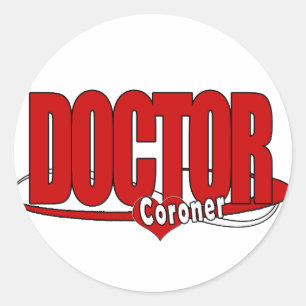 ADESIVO REDONDO CORONER LOGO GRANDE DOUTOR VERMELHO