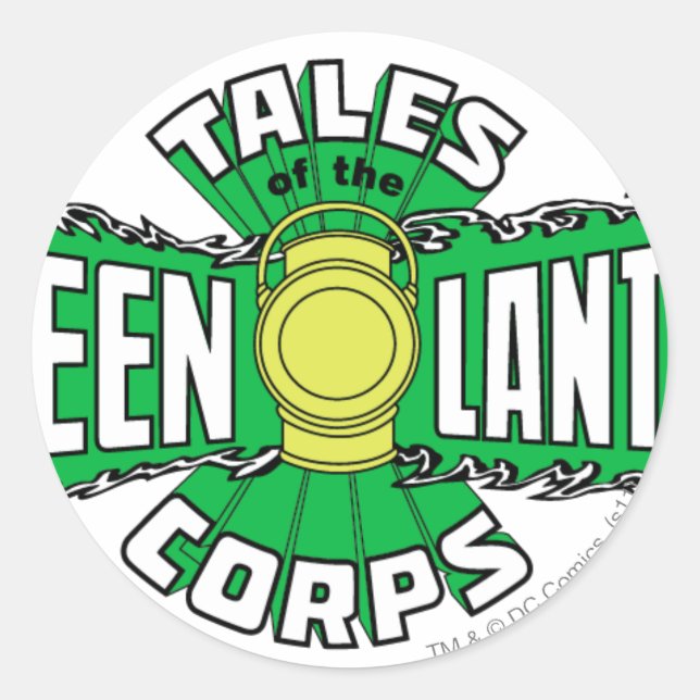 Adesivo Redondo Corpo Lanterna Verde - Logotipo Verde (Frente)