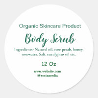 Corpo natural verde orgânico esfregar manteiga adi