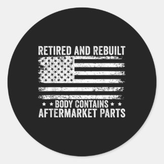 Adesivo Redondo Corpo Reformado E Reconstruído Contém Parte Do Mer