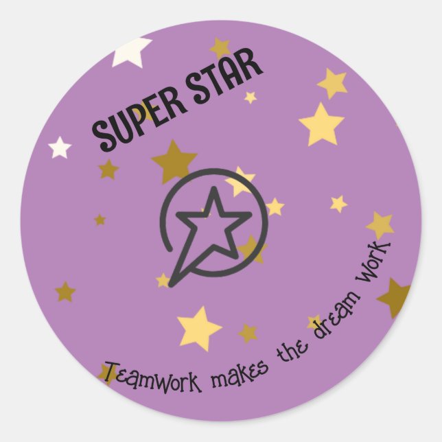 Adesivo Redondo Corporativo/Escritório/Escola - editável super-est (Frente)