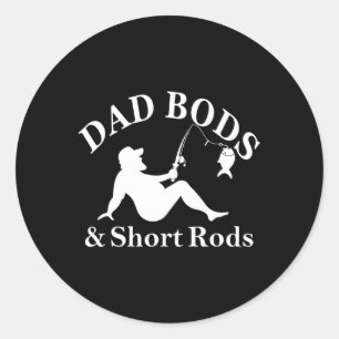 Adesivo Redondo Corpos de Papai e Varas Curtas Amantes de Pesca Di