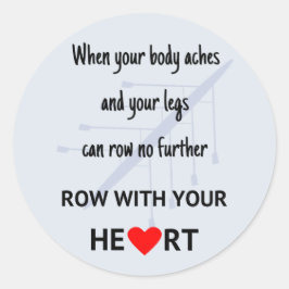 Adesivo Redondo Corra com sua motivação cardíaca