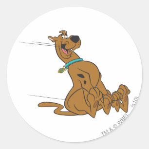Adesivo Redondo Corrediça de Scooby-Doo