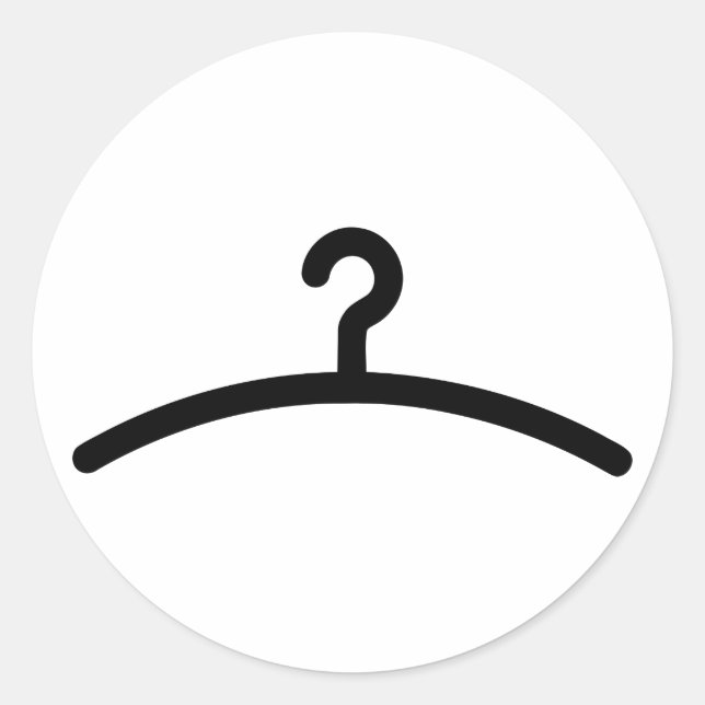 Adesivo Redondo Corredor de roupas (Frente)