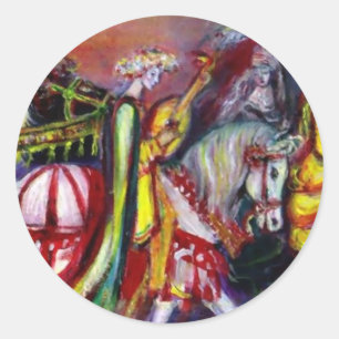 Adesivo Redondo CORREDORES NO Detalhe da NOITE