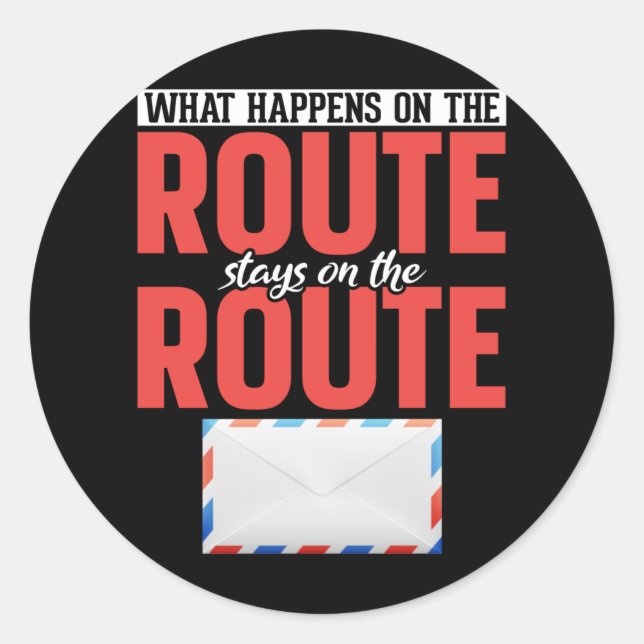 Adesivo Redondo Correio Funny Mail Carrier (Frente)