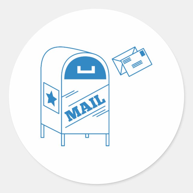 Adesivo Redondo Correio postal (Frente)