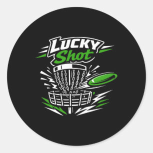 Adesivo Redondo Corrente de jogador de Disc Golf St. Patrick's Day