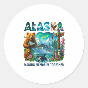 Adesivo Redondo Correspondência Família Amigos E Grupo Alaskan Ala