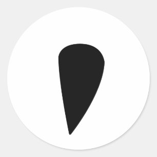 Adesivo Redondo Corretor de pontuação inadequado