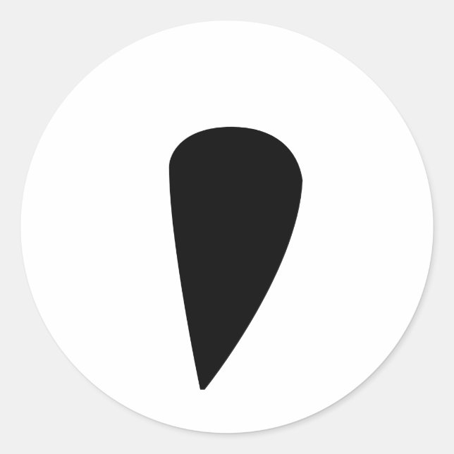 Adesivo Redondo Corretor de pontuação inadequado (Frente)