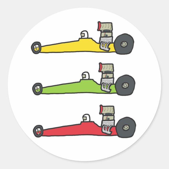 Adesivo Redondo Corrida de Arrasto (Frente)