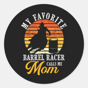 Adesivo Redondo Corrida de barril de barril para gargalo