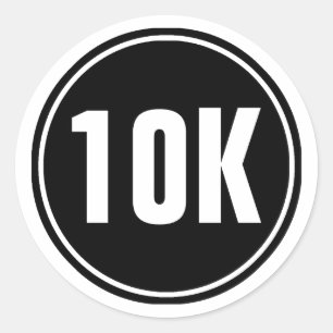Adesivo Redondo Corrida de Maratona 10K