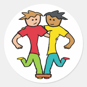 Adesivo Redondo Corrida de três pernas