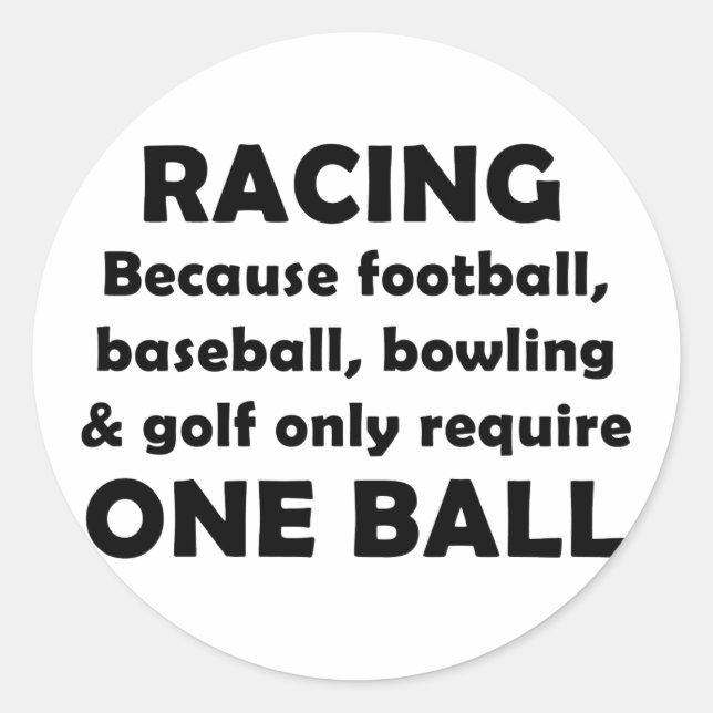 Adesivo Redondo Corrida requer bolas (Frente)