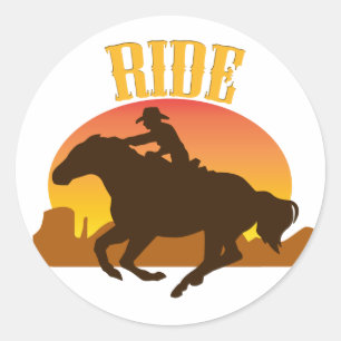 Adesivo Redondo Corrida Sunset