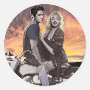 Adesivo Redondo Corrida Sunset