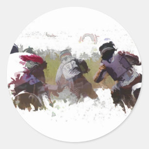 Adesivo Redondo Corridas de motos de saia