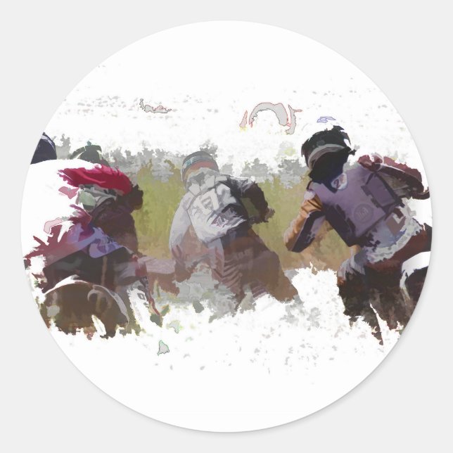 Adesivo Redondo Corridas de motos de saia (Frente)