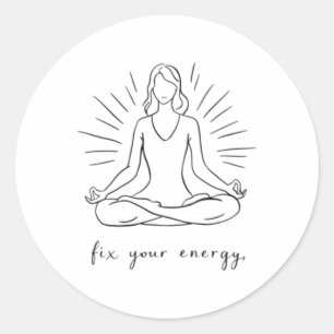 Adesivo Redondo Corrija o Energy Sticker