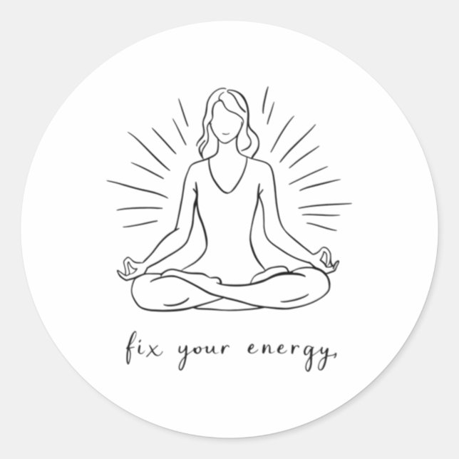 Adesivo Redondo Corrija o Energy Sticker (Frente)