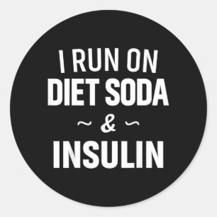 Adesivo Redondo Corro Em Refrigerante Diet E Insulina - Conscienti