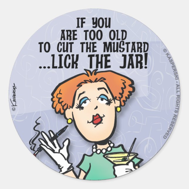 Adesivo Redondo Corte A Mostarda (Frente)