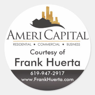 Adesivo Redondo Cortesia PERSONALIZADA do Imobiliário