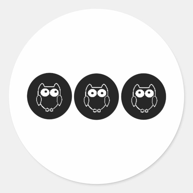 Adesivo Redondo Coruja (Frente)