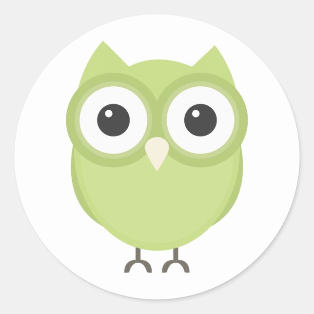 Adesivo Redondo Coruja (Frente)