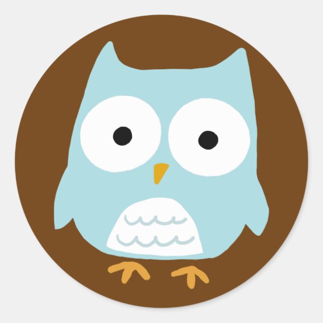 Adesivo Redondo Coruja (Frente)