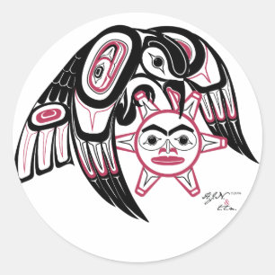 Adesivo Redondo Corvo que rouba o Sun