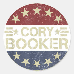 Adesivo Redondo Cory Booker Filibuster Nova Jersey Orgulhosa De Co