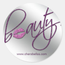 Adesivo Redondo Cosmetology Beauty Salon sticker roxo
