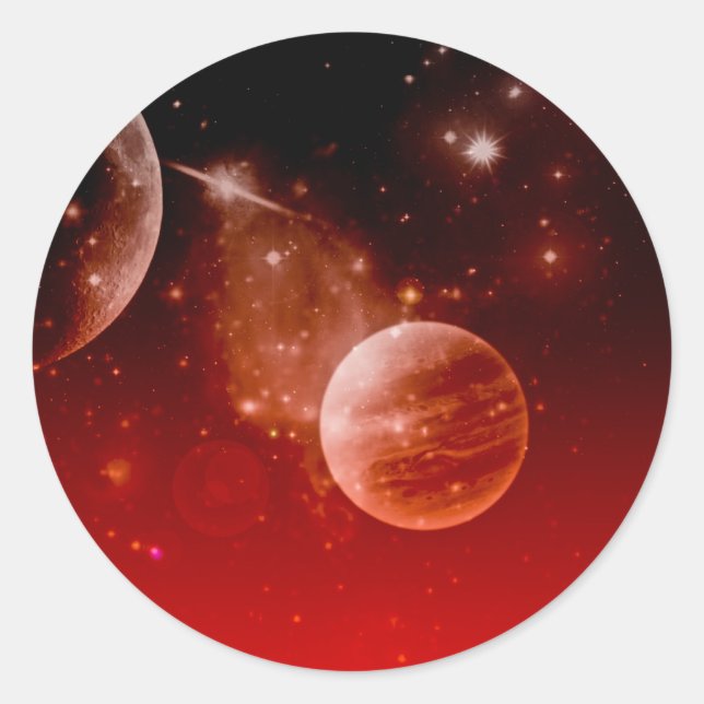 Adesivo Redondo cosmos, (Frente)