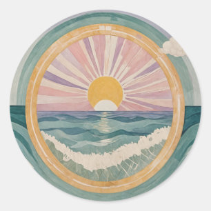 Adesivo Redondo Costa Celestial Tropical