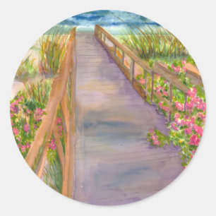 Adesivo Redondo Costa Nova Inglaterra