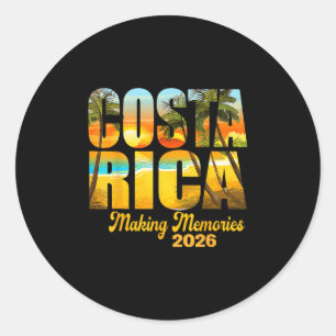 Adesivo Redondo Costa Rica 2026 Criando Memórias Férias Familiares