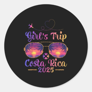 Adesivo Redondo Costa Rica Beach Summer Sungl Girls Trip 2025