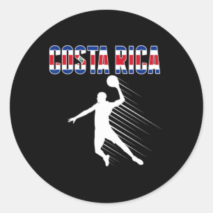 Adesivo Redondo Costa Rica Bysketbyll Lovers Jersey Costa Rica Por