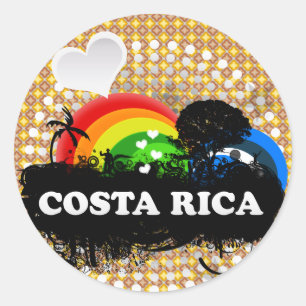 Adesivo Redondo Costa Rica frutado bonito