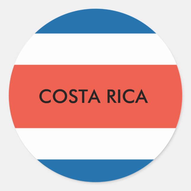 Adesivo Redondo Costa Rica Sticker (Frente)