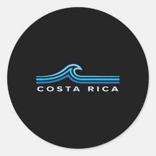 Adesivo Redondo Costa Rica Waves Vintage Mens Meninas Meninas