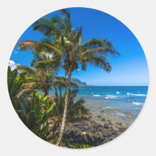 Adesivo Redondo Costa tropical