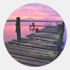 Adesivo Redondo Costeira Sunset