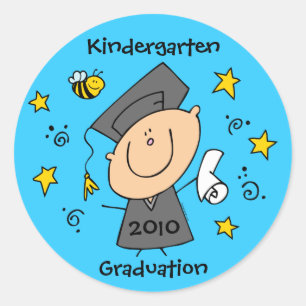 Adesivo Redondo Costume bonito do formando do menino