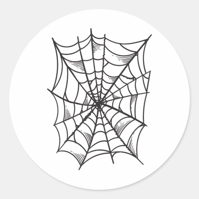 Adesivo Redondo Costume De Aranha E Aranha - Halloween Easy Gif (Frente)